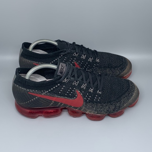 Nike Air Vapormax Flyknit Dark Team Red / Black Men's Sz 10 - Picture 1 of 10